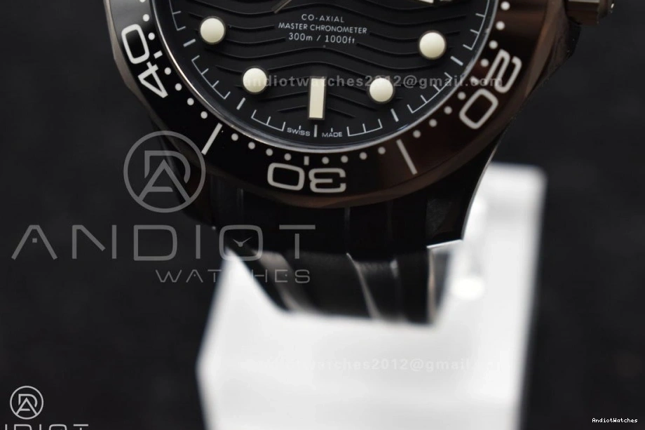 Rubber Black GoAnywhere Seamaster 300M 1081 Diver VSF A Edition Strap PVD Best Black Dial on 0517